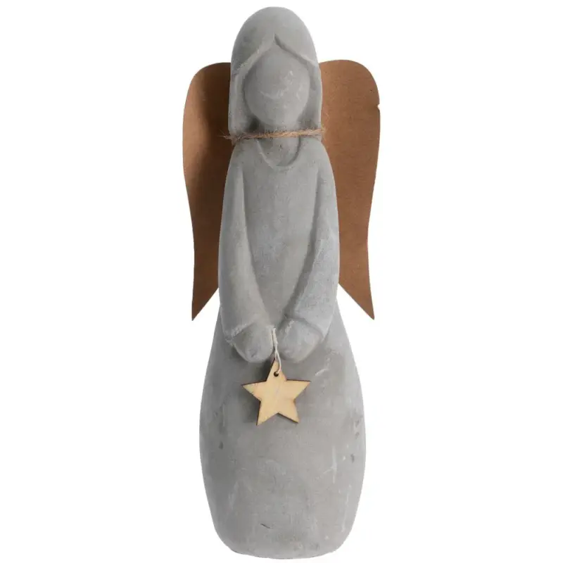 Promocja Figurka aniołek z cementu, ozdoba świąteczna, wys. 25 cm