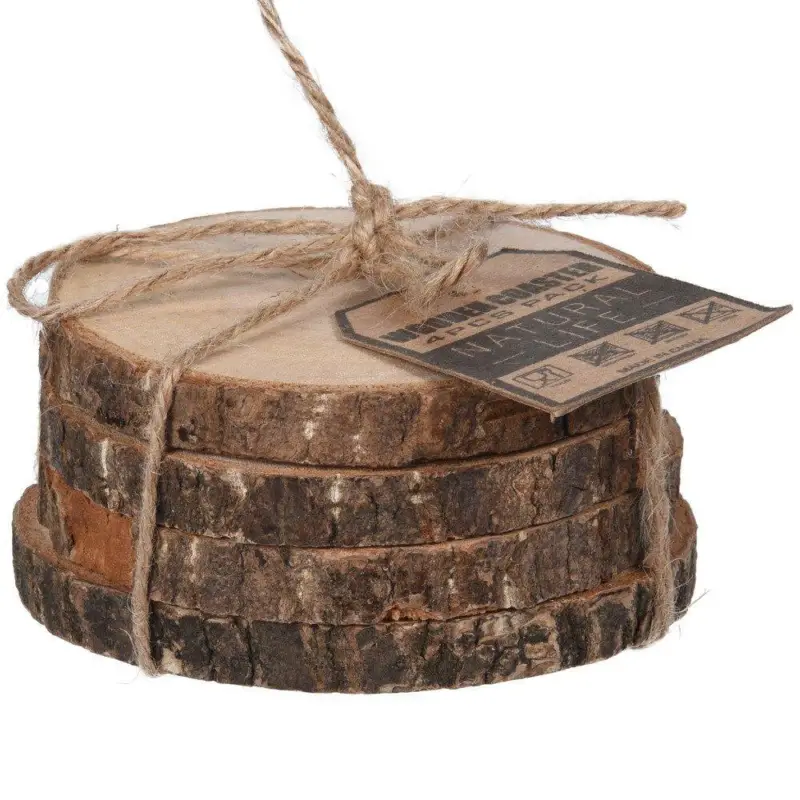 Oferta czasowa Podstawki pod szklankę, drewniane - 4 sztuki w komplecie