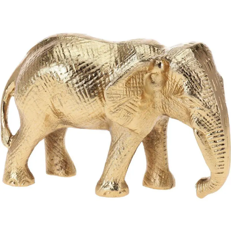 Dekoracyjna figurka słonia, aluminium, wysoka precyzja, 21cm wysokości, stylowa, egzotyczna dekoracja Okazja