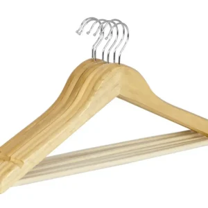 Cena promocyjna Profilowane wieszaki na ubrania z drewna, 6 sztuk, WENKO