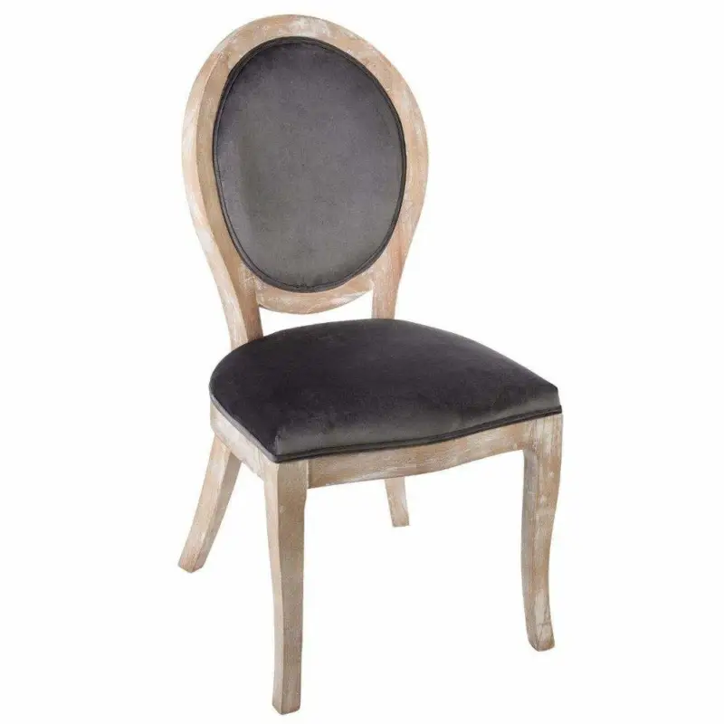 Łatwy zwrot Krzesło z weluru Shabby Chic do salonu