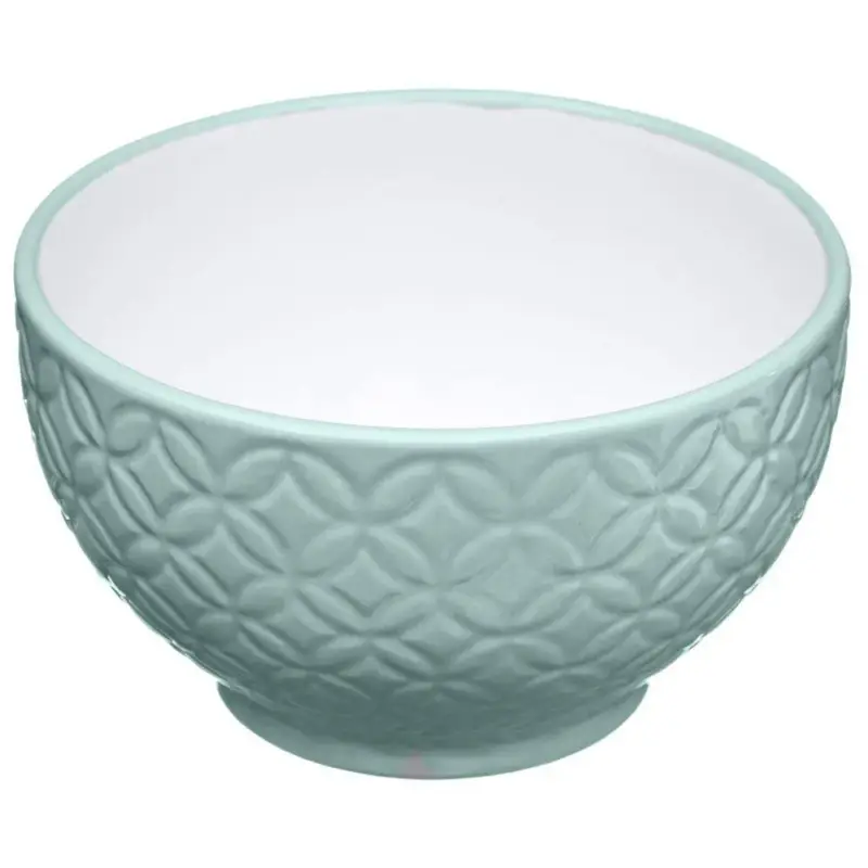 Darmowa dostawa Salaterka ceramiczna z tłoczeniem, kolor mietowy