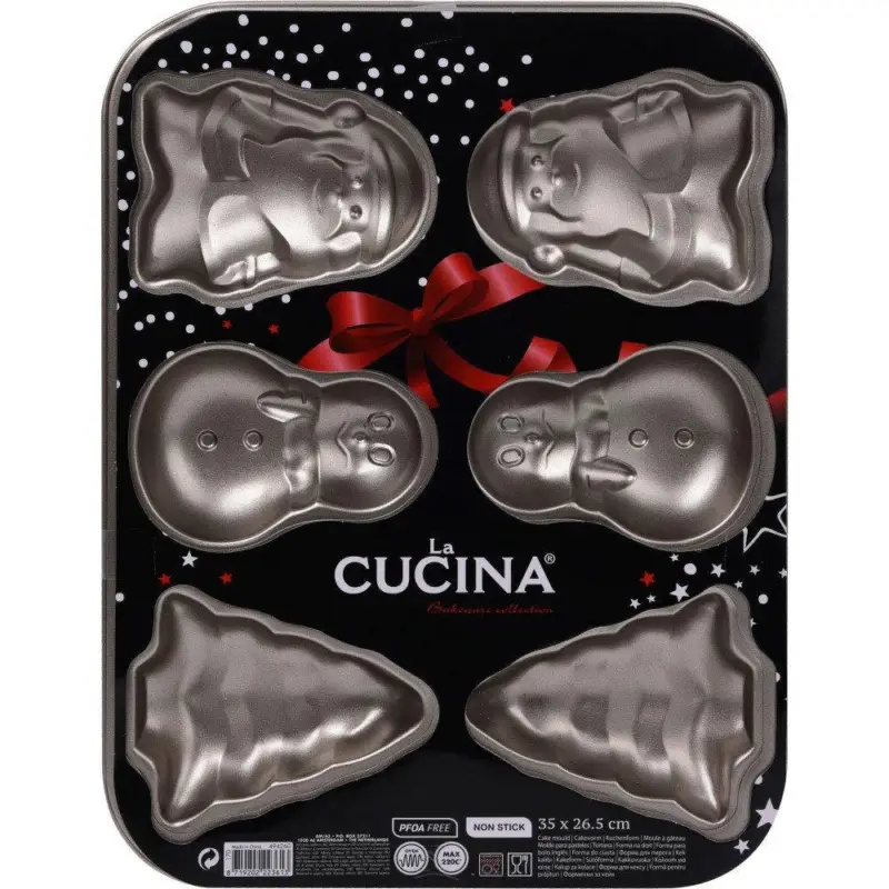 Taniej Foremki świąteczne do pieczenia ciastek, non-stick, metalowa blacha, 35 x 26 cm
