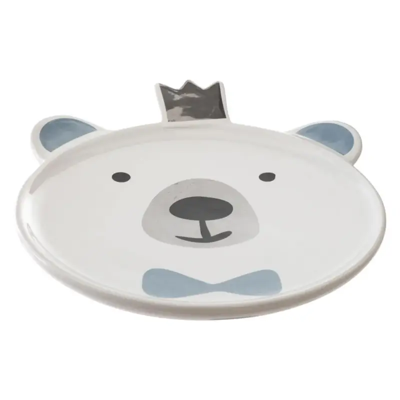 Talerz dla dzieci BEAR, 26x21 cm, ceramiczny Szybka wysyłka
