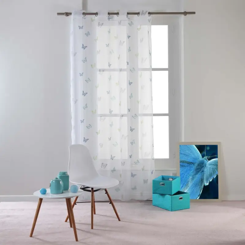 Firana na przelotkach HESPERIA BLUE, 140 x 240 cm Ekspresowa dostawa