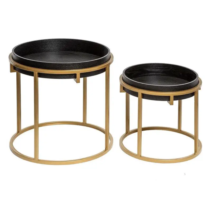 Zestaw designerskich stolików kawowych GOLD, 2 rozmiary w komplecie Hit cenowy