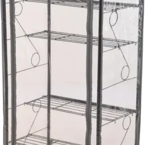Szklarnia balkonowa z 4 półkami do sadzonek, 55 x 35 x 125 cm Rabat