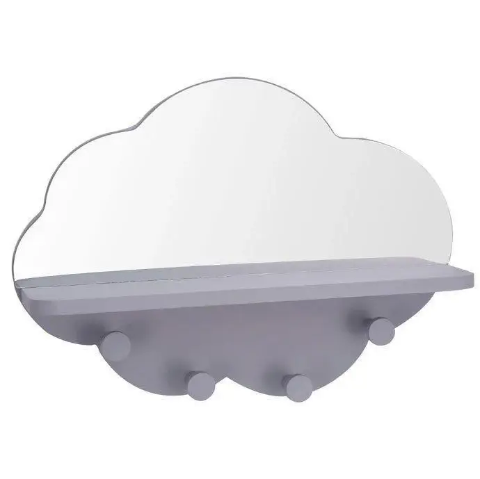 Cena promocyjna Wieszak na ubrania z 4 haczykami i lusterkiem CLOUD, 39 cm