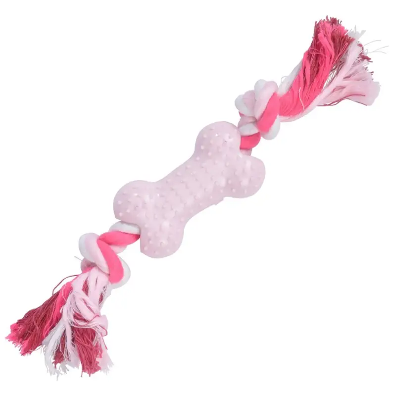 Zamów teraz Gryzak dla szczeniaka, sznurek z kością, 24 cm