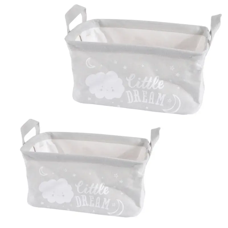 Oferta czasowa Kosze do przechowywania dla dzieci SWEET KIDS, 2 sztuki, kolor szary
