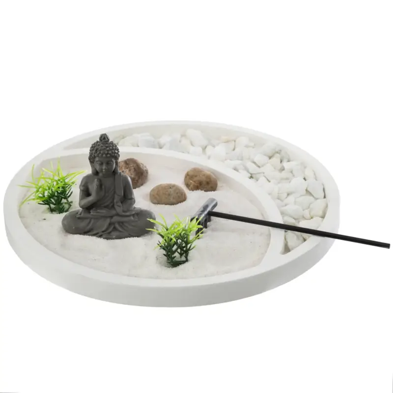 Dekoracja z figurką buddy ZEN GARDEN, Ø 22 cm Oferta limitowana