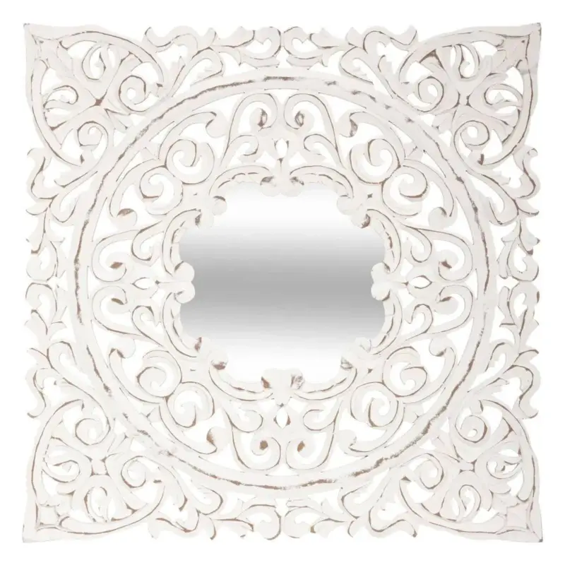 Cena promocyjna Lustro w rzeźbionej ramie FUNNY, 58 x 58 cm