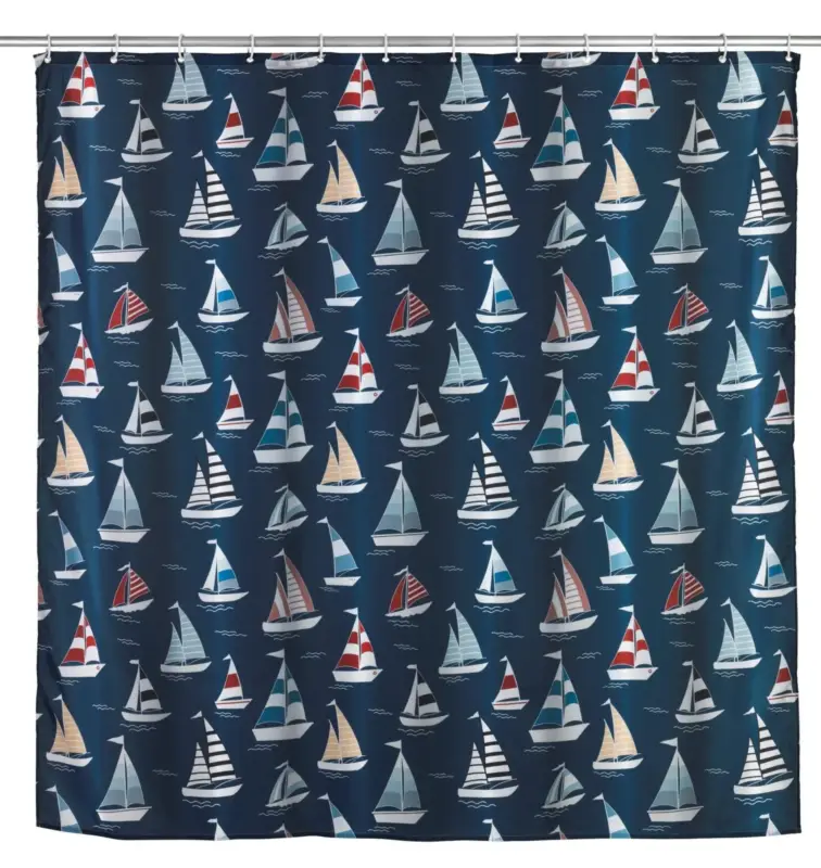 Zasłona prysznicowa REGATTA, 180 x 200 cm, poliestrowa, WENKO Super okazja