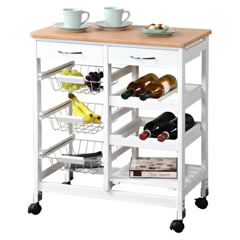 Oferta limitowana Wózek kuchenny duży, 2 półki na butelki, KESPER