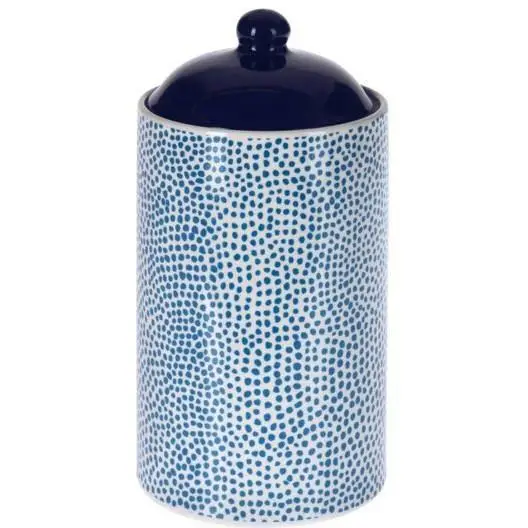Dostępne od ręki Pojemnik z pokrywką, ceramiczny, niebieski, 750 ml