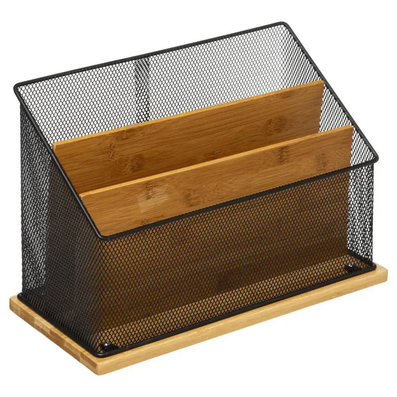 Organizer na korespondencję, bambus/metal, 20 x 14 x 29 cm Niska cena