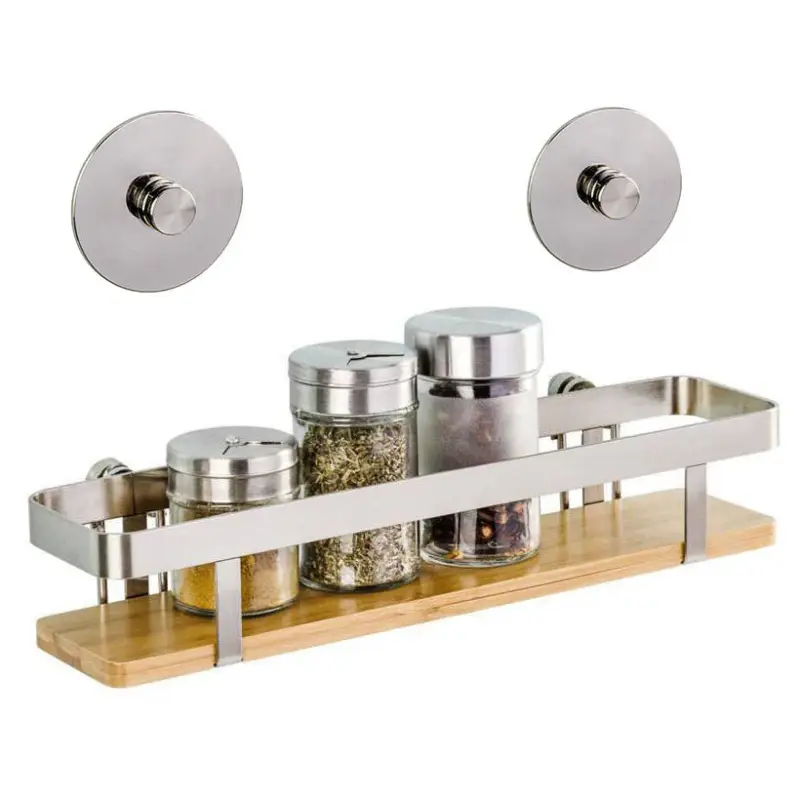 Ostatnie sztuki Półka kuchenna na przyprawy Bamboo Premium + adaptery Turbo - Loc, WENKO