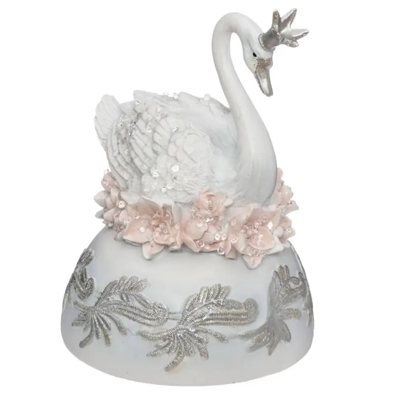 Tylko do końca tygodnia Ozdobny łabędź, polyresin, 14,8 cm