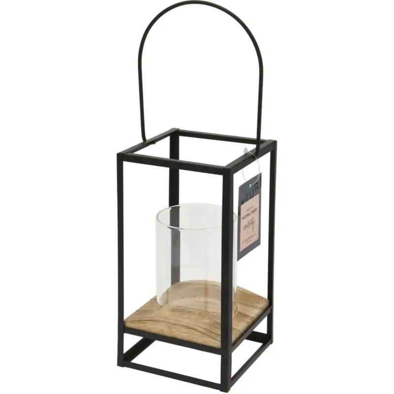 Lampion z metalowym uchwytem, wys. 21 cm Darmowy zwrot