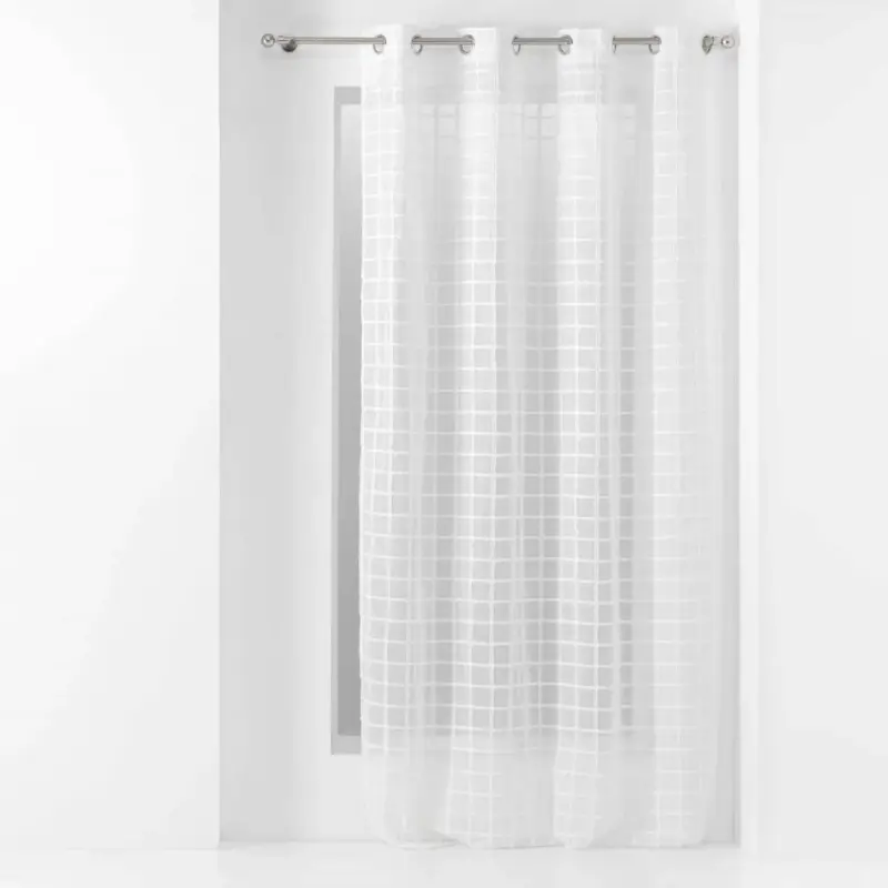 Zniżka Nowoczesna firanka na przelotkach KARRONA, wzór geometryczny, 140 x 240 cm