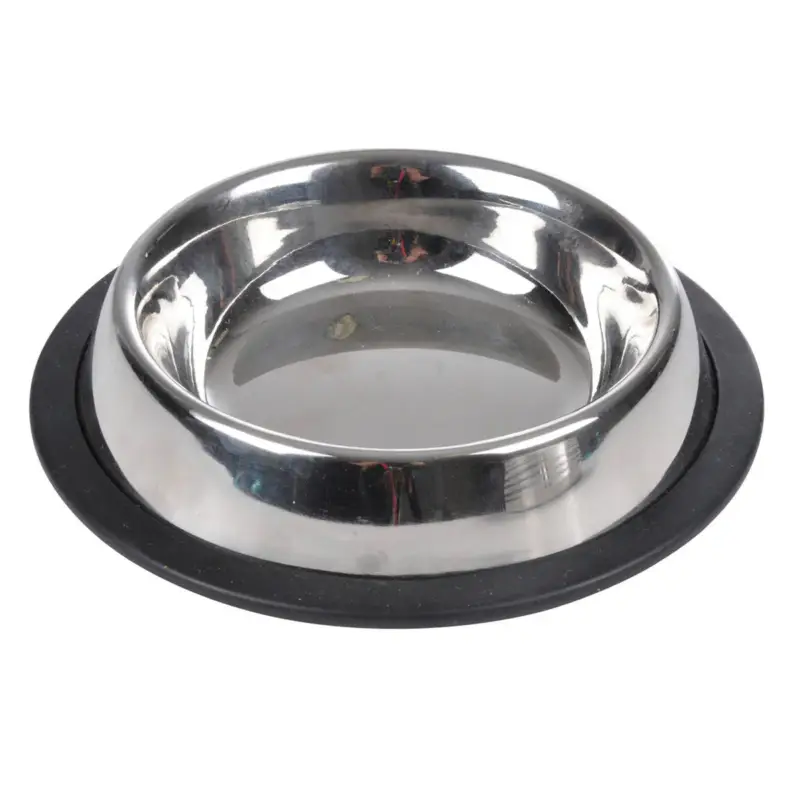 Wyprzedaż Miska dla psa duża, metalowa, antypoślizgowa guma, Ø 24 cm