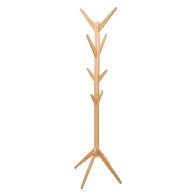 Bambusowy stojak do przedpokoju na płaszcze TREE, 8 haczyków, 178 cm Dostępne od ręki
