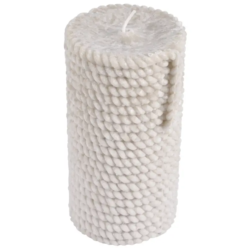Bestseller OUTLET Świeca dekoracyjna z motywem sznurka, wys. 14 cm