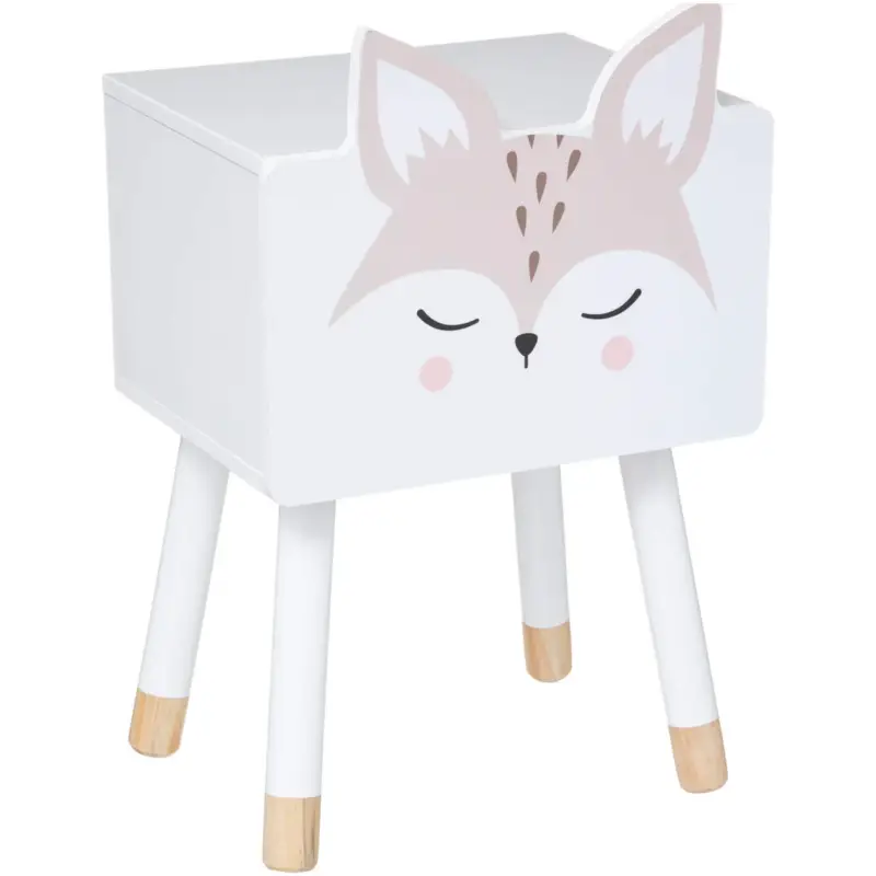 Hit cenowy OUTLET Szafka nocna dla dziecka LISEK z sosnowymi nóżkami, 53 cm