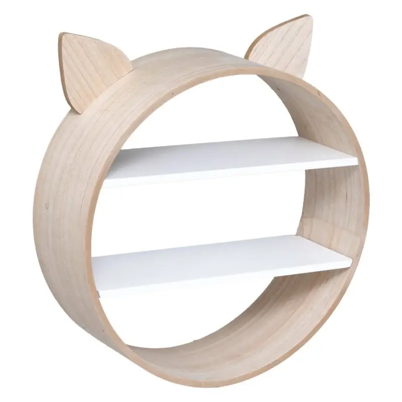 Bezpieczne zakupy Półka dekoracyjna z uszkami, MDF, Ø 38 cm