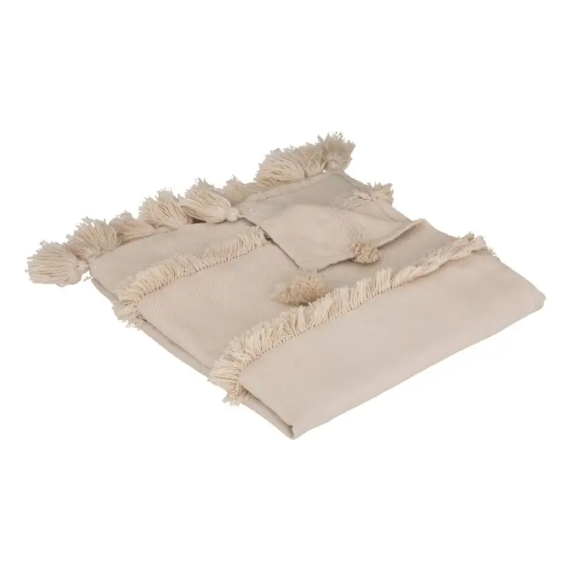 Narzuta na łóżko boho Row, 100% PET z recyklingu, z frędzlami, 180 x 130 cm Promocja
