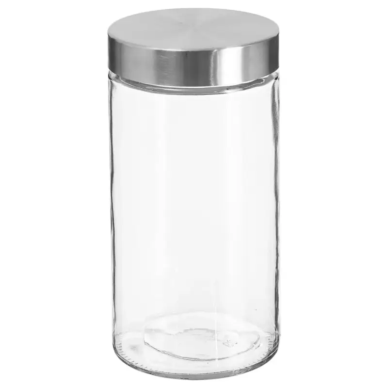 Pojemnik na żywność szklany z pokrywą ze stali nierdzewnej, 1700 ml Ostatnia szansa