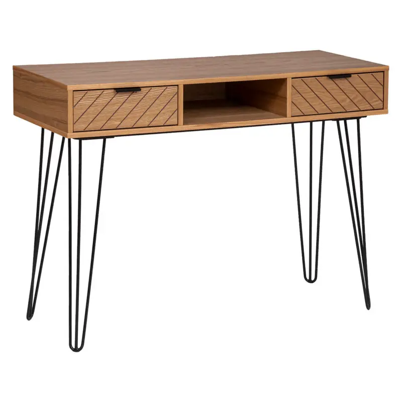Ostatnia szansa Biurko z szufladami NAOMI, metalowe nogi, 110 x 40 x 78,5 cm