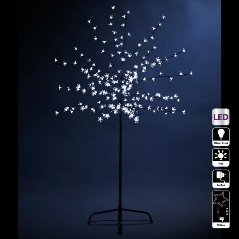 Zamów teraz Drzewko świąteczne z oświetleniem na metalowym stojaku, 200 LED, 150 cm