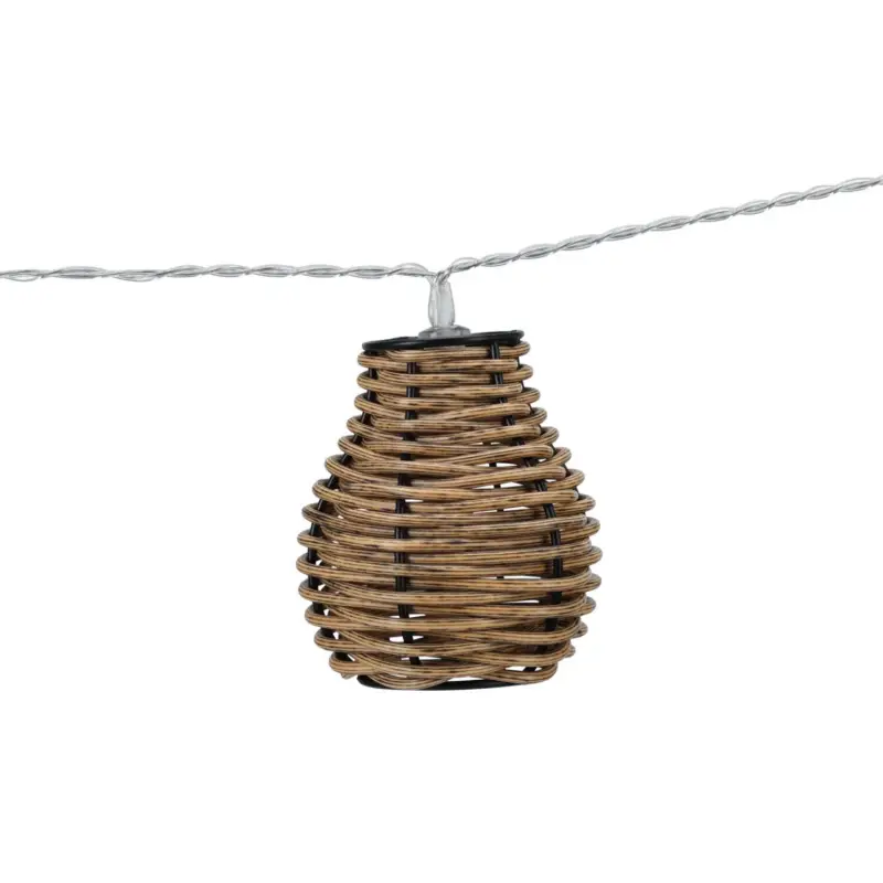 Tylko do końca tygodnia Girlanda świetlna z rattanowymi lampionami