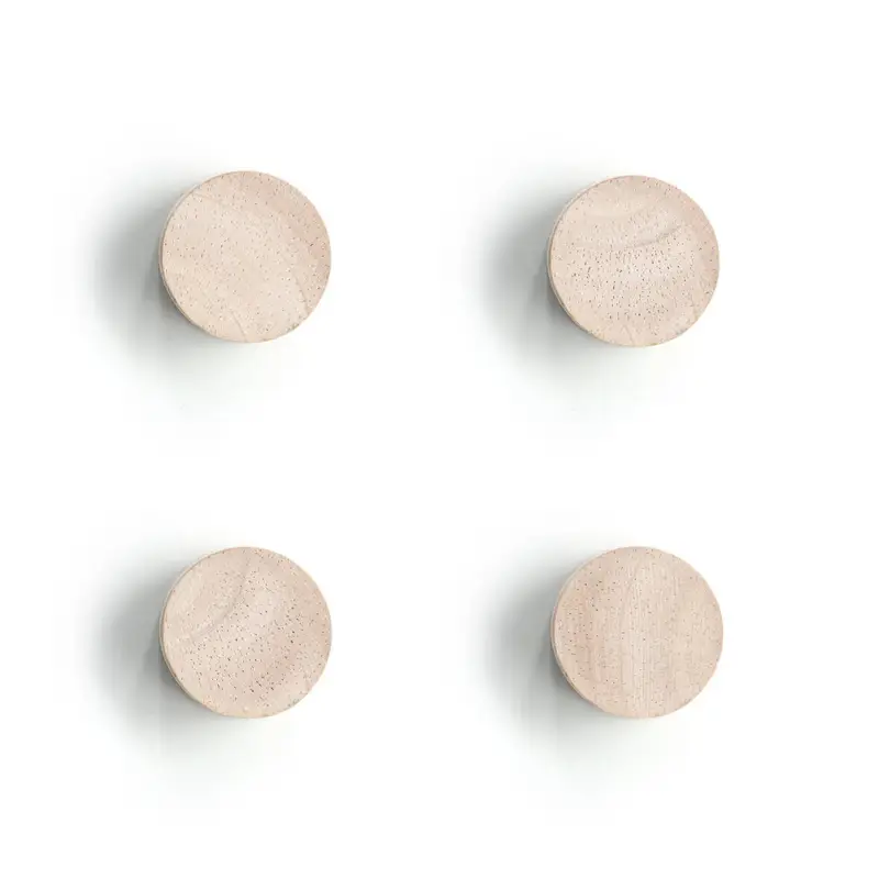 Drewniane magnesy, 4 sztuki, Ø 2,2 cm Hit cenowy