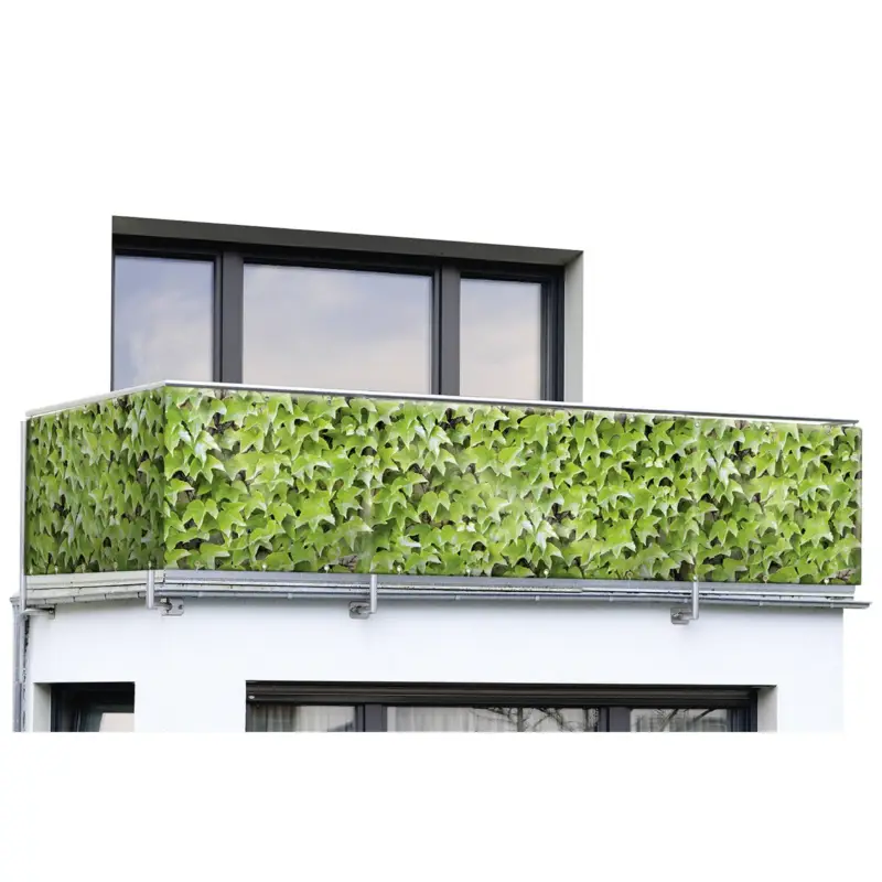Osłona balkonowa z wzorem bluszczu, 5 m x 85 cm Szybka dostawa