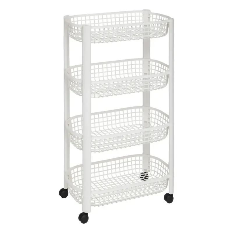 Wyprzedaż Wózek kuchenny na kółkach BASKET, plastikowy, 46,5 x 25,5 x 79 cm