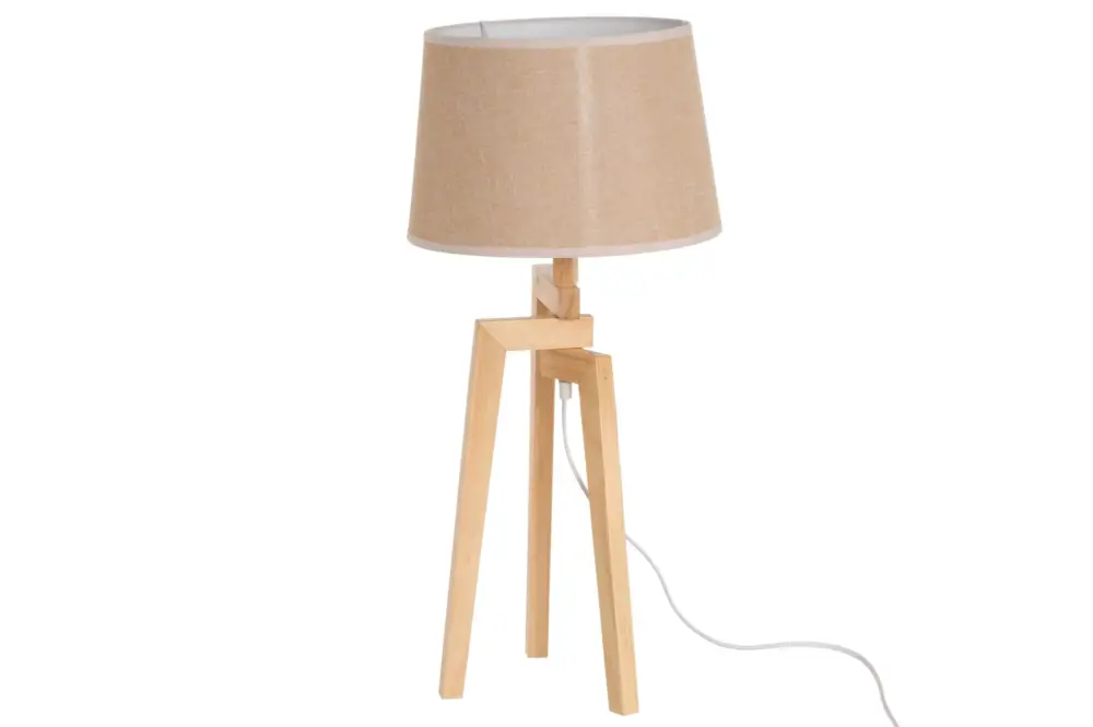 Lampa stołowa z lnianym abażurem, 66 cm Do wyczerpania zapasów