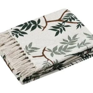 Premium Koc bawełniany BOTANYS z frędzlami, 125 x 150 cm