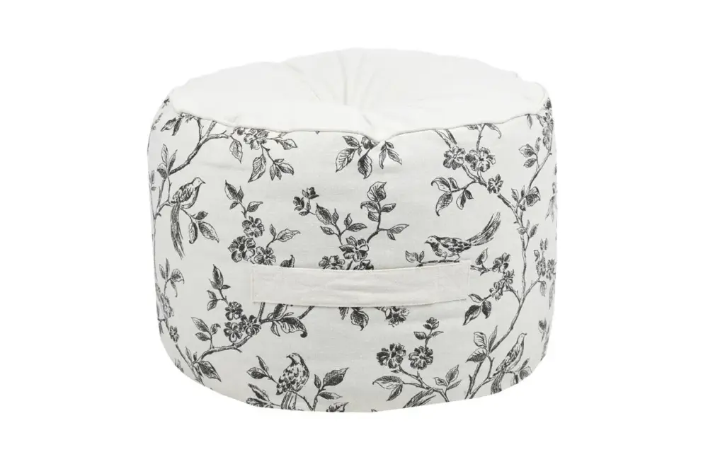 Rabat Bawełniana pufa CLARINE, Ø 40 cm