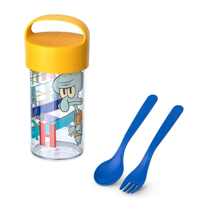 Pojemnik/bidon 500 ml ze sztućcami Buddy Snack SpongeBob, KOZIOL Promocja