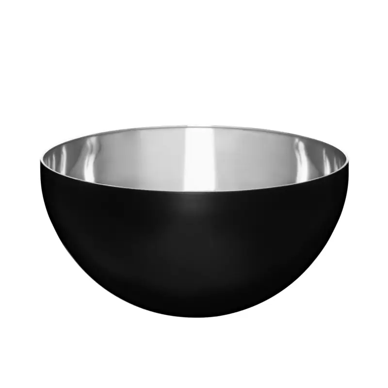 Darmowa dostawa Czarna miska ze stali, Ø 19 cm