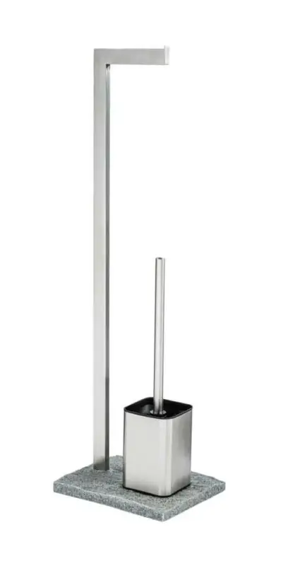 OUTLET Stojak na papier toaletowy i szczotkę do WC, GRANITE - 2 w 1, WENKO Super okazja