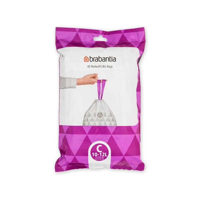 Worki na śmieci C PERFECTFIT 10-12 l, 40 szt, Brabantia Oferta czasowa