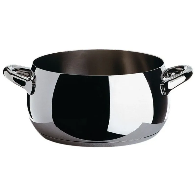 Doniczka MAMI 24 cm, srebrna, Alessi Łatwy zwrot