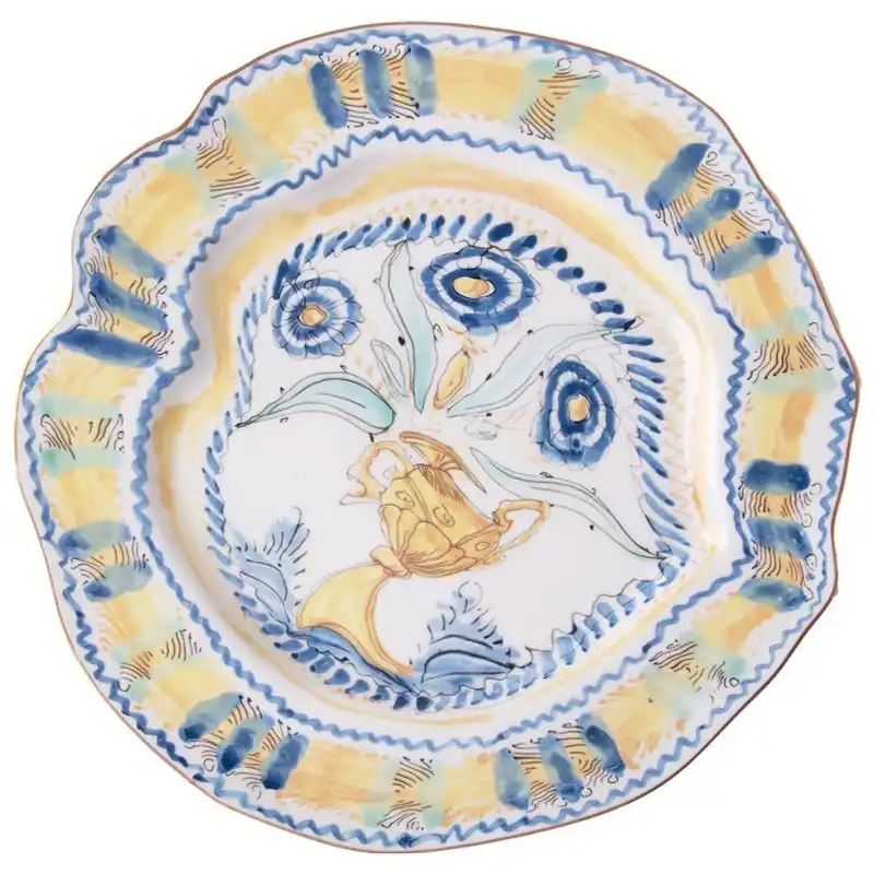 Talerz obiadowy DIESEL CLASSICS ON ACID SPANISH YELLOW 28 cm, żółty, porcelanowy, Seletti Darmowa dostawa
