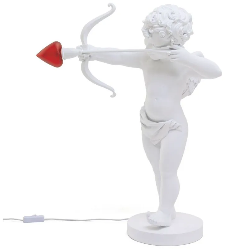 Okazja Lampa stołowa CUPID 63 cm, biała, żywica, Seletti