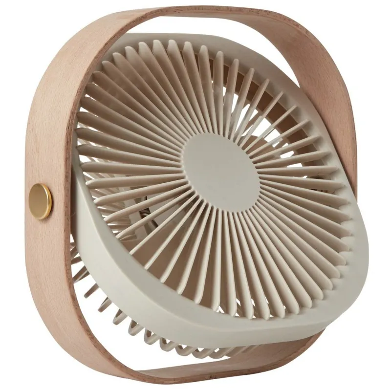 Wentylator na stół FANTASTIC 20 cm, beżowy, drewniany, Printworks Bestseller