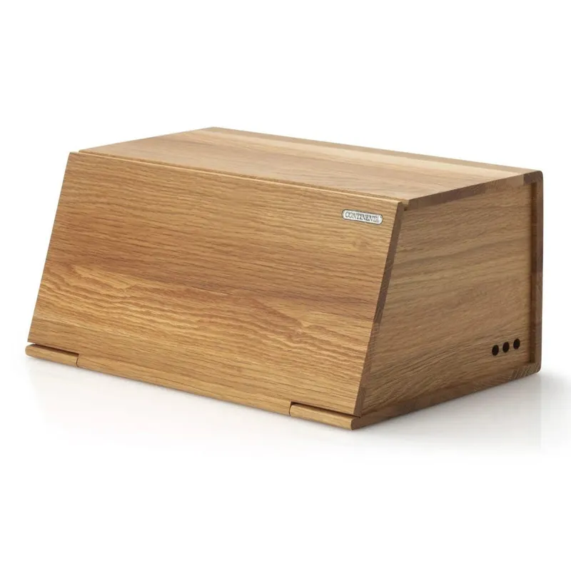 Chlebak z deską do krojenia 40 cm, brązowy, dąb drewno, Continenta Promocja