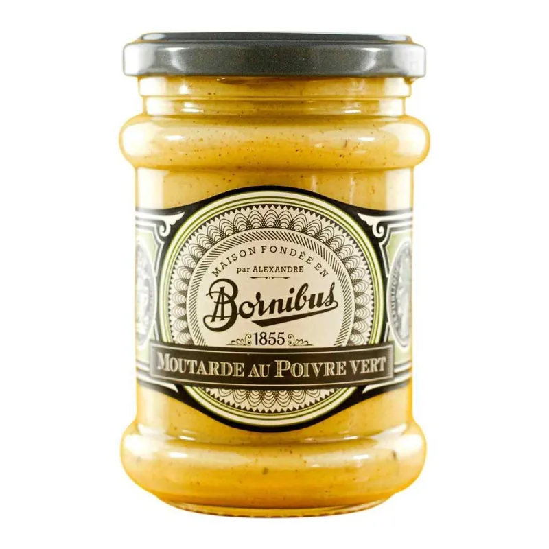 Nowy Musztarda 250 g, z zielonym pieprzem, BORNIBUS